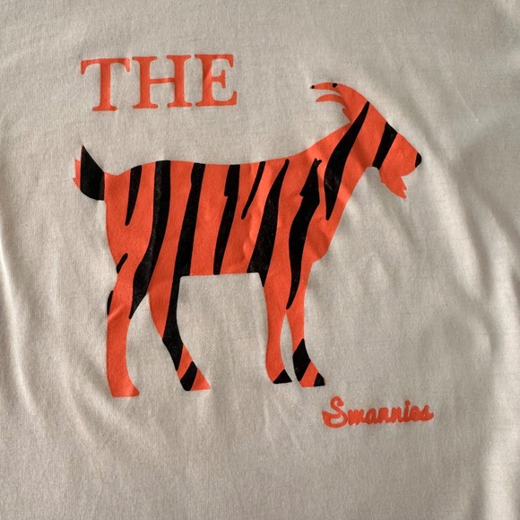 Swannies Sweatshirt Mens M The Goat Tiger Golf Cream Graphic Lightweight Hoodie - Picture 8 of 11